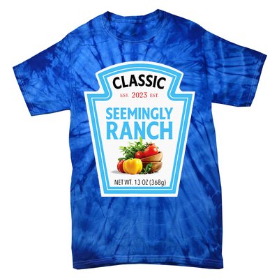 Seemingly Ranch Sauce Dressing Halloween Costume Matching Tie-Dye T-Shirt