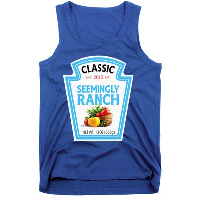 Seemingly Ranch Sauce Dressing Halloween Costume Matching Tank Top