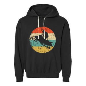 Snowmobile Retro Style Snowmobiling Garment-Dyed Fleece Hoodie