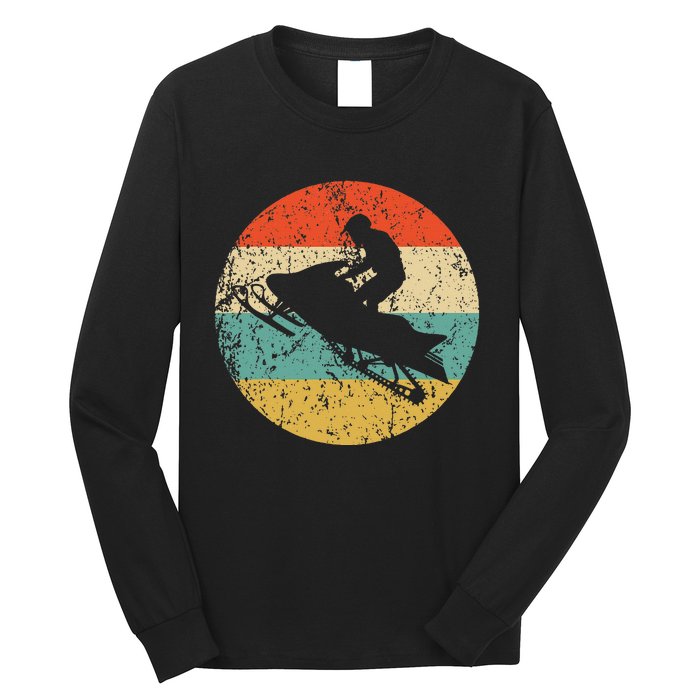 Snowmobile Retro Style Snowmobiling Long Sleeve Shirt