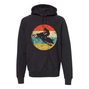 Snowmobile Retro Style Snowmobiling Premium Hoodie