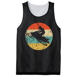 Snowmobile Retro Style Snowmobiling Mesh Reversible Basketball Jersey Tank