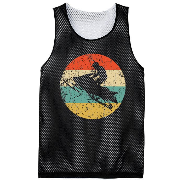 Snowmobile Retro Style Snowmobiling Mesh Reversible Basketball Jersey Tank