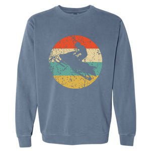 Snowmobile Retro Style Snowmobiling Garment-Dyed Sweatshirt