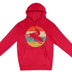 Snowmobile Retro Style Snowmobiling Premium Pullover Hoodie