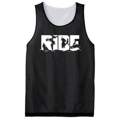 Snowmobile Ride Snowmobiling Winter Sport Gift Mesh Reversible Basketball Jersey Tank