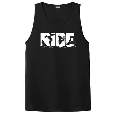 Snowmobile Ride Snowmobiling Winter Sport Gift PosiCharge Competitor Tank