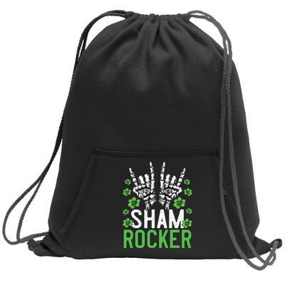 Sham Rocker St Patricks Day Outfit For Rock Fans Sweatshirt Cinch Pack Bag