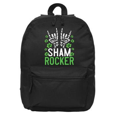 Sham Rocker St Patricks Day Outfit For Rock Fans 16 in Basic Backpack