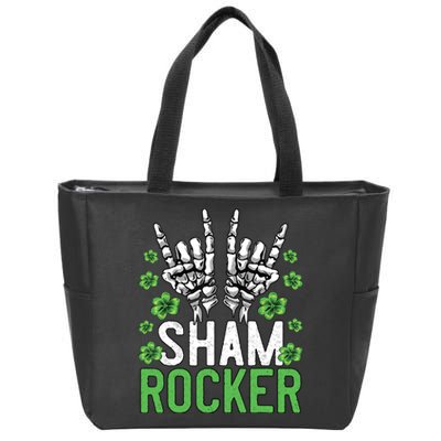 Sham Rocker St Patricks Day Outfit For Rock Fans Zip Tote Bag