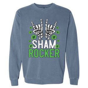 Sham Rocker St Patricks Day Outfit For Rock Fans Garment-Dyed Sweatshirt