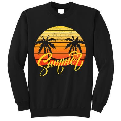 Summer Retro Sunset Tropical Sweatshirt