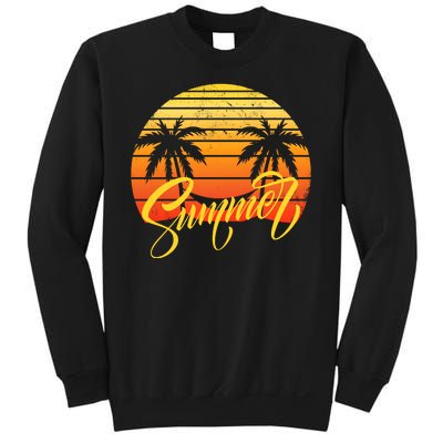 Summer Retro Sunset Tropical Sweatshirt