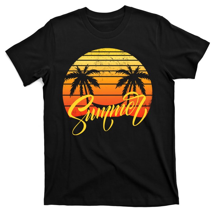 Summer Retro Sunset Tropical T-Shirt