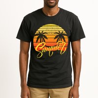 Summer Retro Sunset Tropical Tall T-Shirt