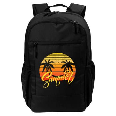 Summer Retro Sunset Tropical Backpack