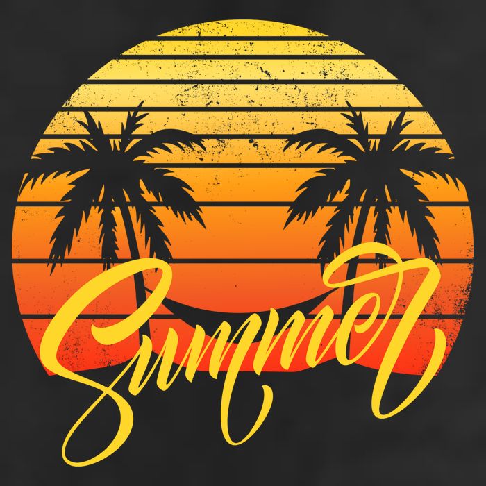 Summer Retro Sunset Tropical Adult Drive Performance Visor