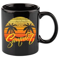 Summer Retro Sunset Tropical 11oz C Handle Ceramic Mug