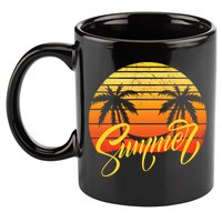 Summer Retro Sunset Tropical 11oz C Handle Ceramic Mug