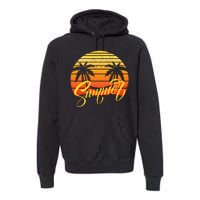 Summer Retro Sunset Tropical Premium Hoodie