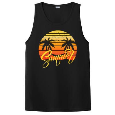 Summer Retro Sunset Tropical PosiCharge Competitor Tank