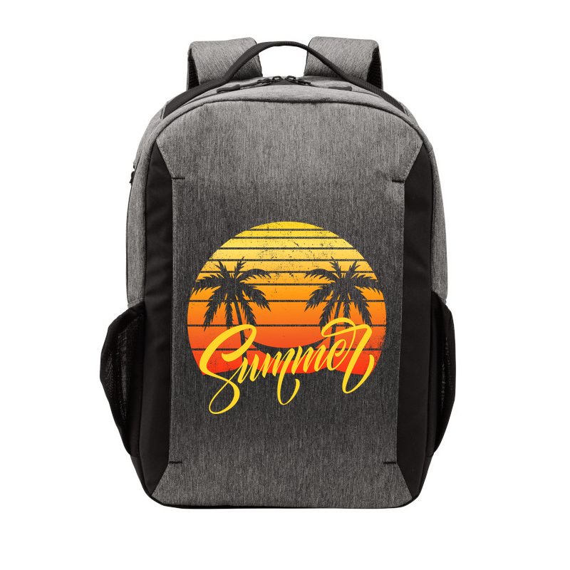 Summer Retro Sunset Tropical Vector Backpack