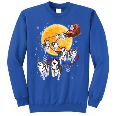 Santa Ride Sleigh Siberian Husky Christmas Dog Lover Gift Cool Gift Sweatshirt