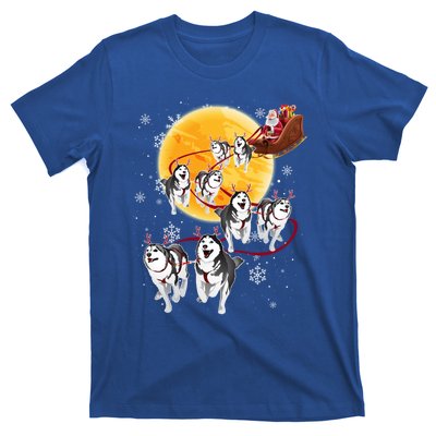 Santa Ride Sleigh Siberian Husky Christmas Dog Lover Gift Cool Gift T-Shirt