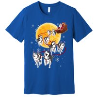 Santa Ride Sleigh Siberian Husky Christmas Dog Lover Gift Cool Gift Premium T-Shirt