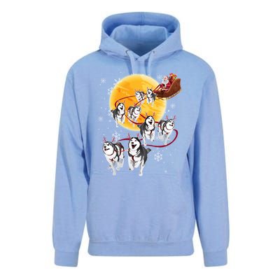 Santa Ride Sleigh Siberian Husky Christmas Dog Lover Gift Cool Gift Unisex Surf Hoodie