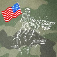 Skeleton Ride Shark 4th Of July Legacy Tie Dye Trucker Hat