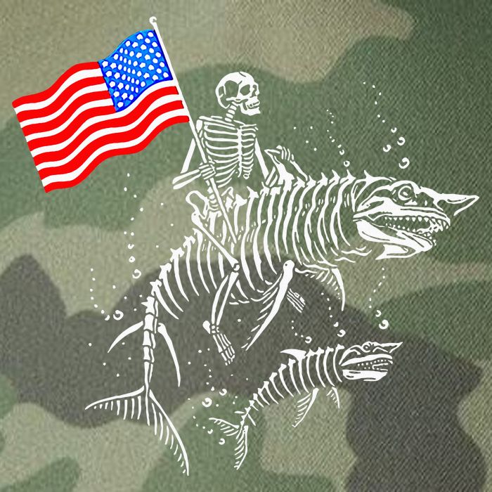 Skeleton Ride Shark 4th Of July Legacy Tie Dye Trucker Hat