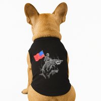Skeleton Ride Shark 4th Of July Doggie Tank
