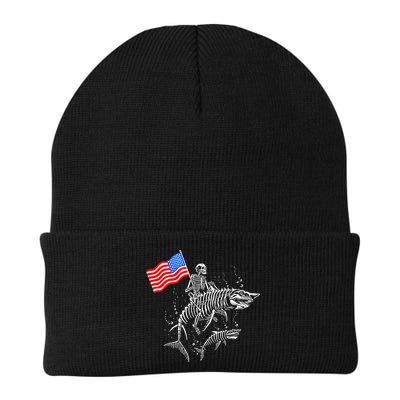 Skeleton Ride Shark 4th Of July Beanie