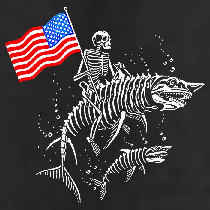 Skeleton Ride Shark 4th Of July Beanie