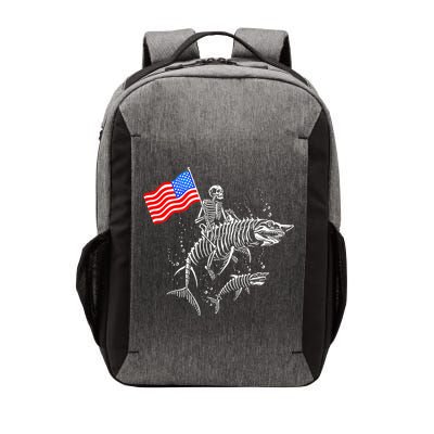 Skeleton Ride Shark 4th Of July Vector Backpack