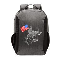 Skeleton Ride Shark 4th Of July Vector Backpack