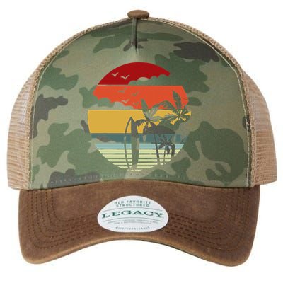 Surfing Retro Surfboard Surfer Surfers Waves Surfing Legacy Tie Dye Trucker Hat