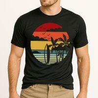 Surfing Retro Surfboard Surfer Surfers Waves Surfing Cooling Performance Crew T-Shirt