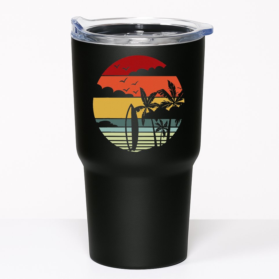 Surfing Retro Surfboard Surfer Surfers Waves Surfing Tumbler