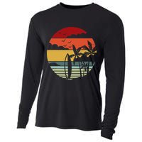 Surfing Retro Surfboard Surfer Surfers Waves Surfing Cooling Performance Long Sleeve Crew