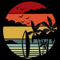 Surfing Retro Surfboard Surfer Surfers Waves Surfing Cooling Performance Long Sleeve Crew