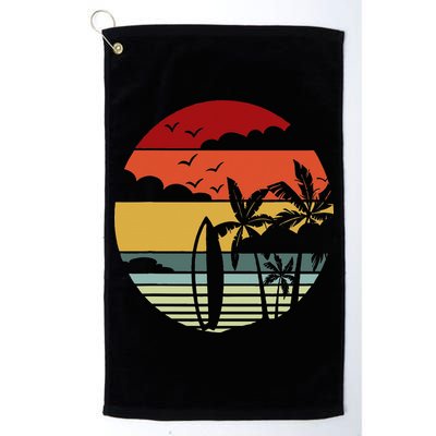 Surfing Retro Surfboard Surfer Surfers Waves Surfing Golf Towel