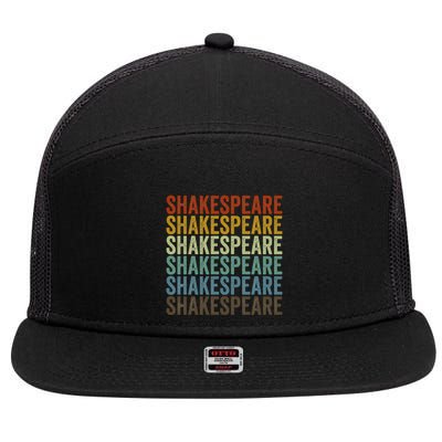Shakespeare Retro 7 Panel Mesh Trucker Snapback Hat