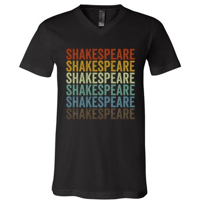 Shakespeare Retro V-Neck T-Shirt