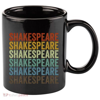 Shakespeare Retro 11oz C Handle Ceramic Mug