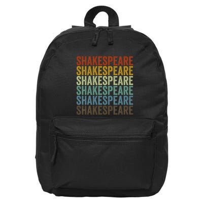 Shakespeare Retro 16 in Basic Backpack