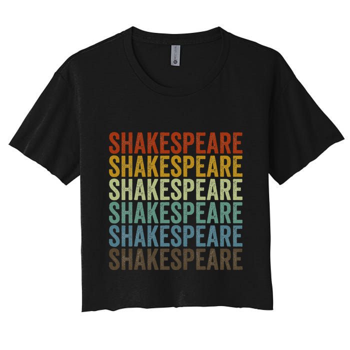 Shakespeare Retro Women's Crop Top Tee