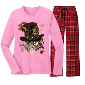 Steampunk Rat Steampunk Rat Lovers Women's Long Sleeve Flannel Pajama Set 