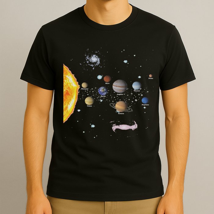 Stem Realistic Space Solar System T-Shirt